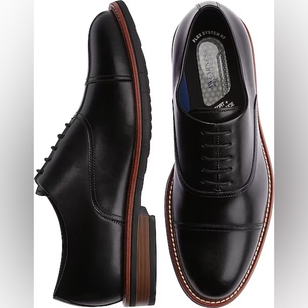 Men’s Black Kite Flex Lace Up Dress Shoes